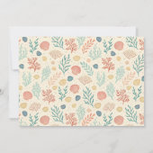 Pastel Ocean Starfish Custom Name Nursery ノートカード (裏面)