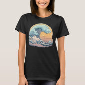 Pastel Ocean Wave Graphic T-Shirt Tシャツ (正面)