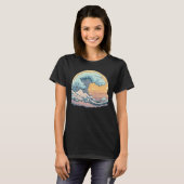Pastel Ocean Wave Graphic T-Shirt Tシャツ (正面フル)