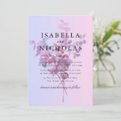 Pastel Ombre Floral Wedding Invitation 招待状 (スタンド正面)