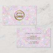 pastel opalミネラルビジネスカードのロゴ 名刺 (正面/裏面)