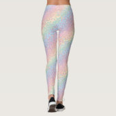 Pastel Opal Rainbow Leopard Print Leggings レギンス (裏面)