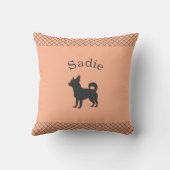 Pastel Orange Chihuahua | Personalized Matching クッション (裏面)