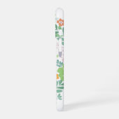 Pastel Orange Dachshund with Flower – Custom Name iPhone 16ケース (左側面)