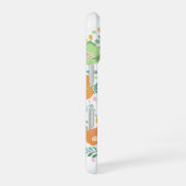 Pastel Orange Dachshund with Flower – Custom Name iPhone 16ケース (右側面)