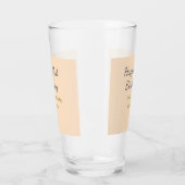 Pastel orange gray happy 21st birthday name date タンブラーグラス (左)