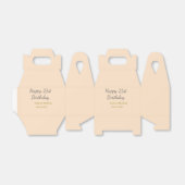 Pastel orange gray happy 21st birthday name date フェイバーボックス (折り畳みなし)