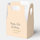 Pastel orange gray happy 21st birthday name date フェイバーボックス (オープン)