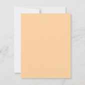 Pastel Orange Stylish Script Elegant Minimalist ノートカード (裏面)
