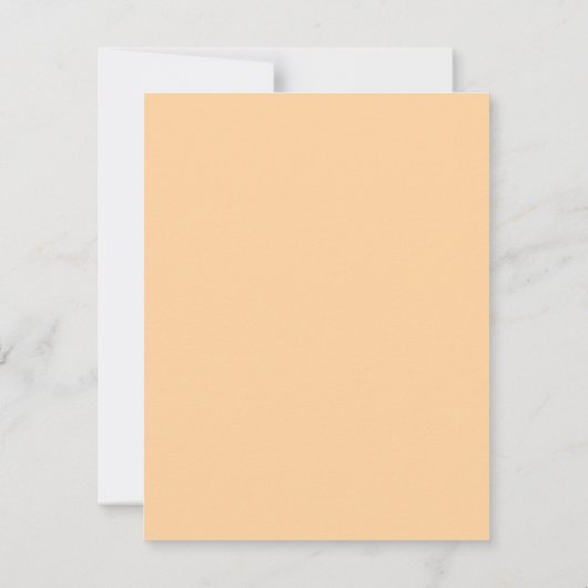 Pastel Orange Stylish Script Elegant Minimalist ノートカード (裏面)
