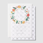 Pastel Orange Yellow Spring Dahlia Flowers Wedding ベラム紙招待状 (オフセット (招待状))