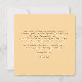 Pastel Paper-Cut Cake 15th Birthday カード (裏面)