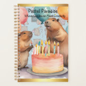 Pastel Paradise: Where Capybaras Meet Creativity プランナー手帳 (正面)