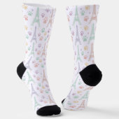 Pastel Paris Paw Print Socks ソックス (傾斜あり)