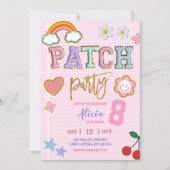 Pastel Patch Party Birthday 招待状 (正面)
