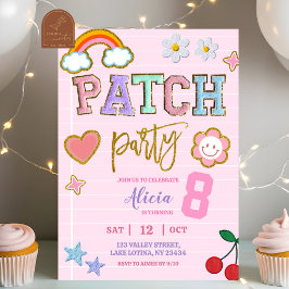 Pastel Patch Party Birthday 招待状