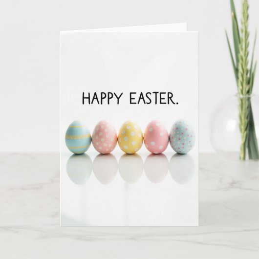 Pastel Pattern Happy Easter Card カード (正面)
