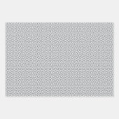 Pastel Pattern of Gray, Mint, Pink Plaid & Stripes ラッピングペーパーシート (正面)