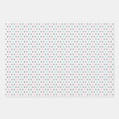 Pastel Pattern of Gray, Pink, Mint Retro Shapes ラッピングペーパーシート (正面2)