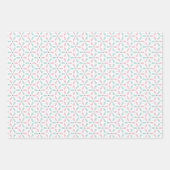 Pastel Pattern of Pink, Mint, Gray Geometric Shape ラッピングペーパーシート (正面3)