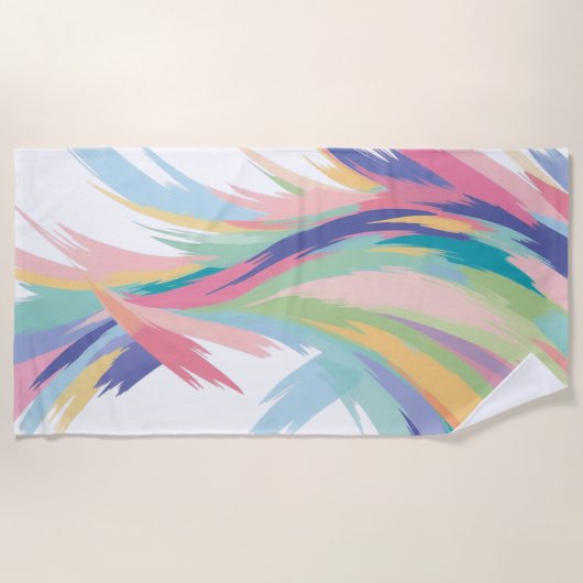 Pastel pattern that will grab everyones attention ビーチタオル (正面)