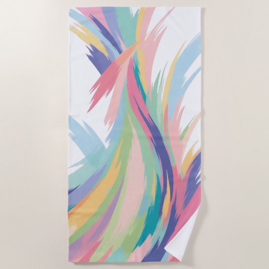 Pastel pattern that will grab everyones attention ビーチタオル (正面)