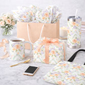 Pastel Peach Lavender Floral Sage Chevron Tote Bag トートバッグ