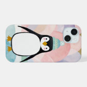 Pastel Penguin Peak iPhone 15ケース (裏面横)