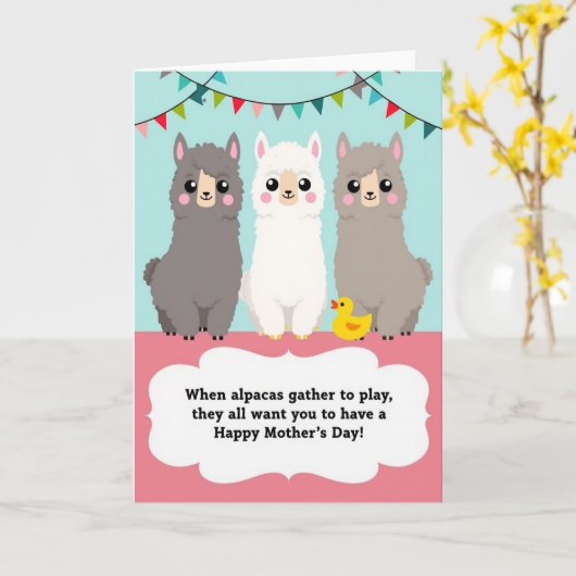 Pastel Pennant Plushies Card カード (黄色い花)