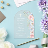Pastel Peonies Arch Wedding アクリル招待状 (インサイチュ (ウェディング))