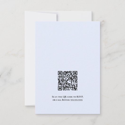 Pastel Peonies Floral 出欠カード (裏面)