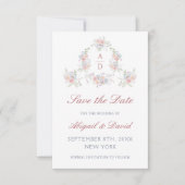 Pastel Peonies Frame Wedding Save The Date セーブザデート (正面)