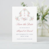 Pastel Peonies Frame Wedding Save The Date セーブザデート (スタンド正面)