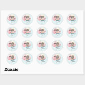 Pastel Personalized Birthday Sticker | Balloon ラウンドシール (シート)