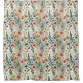 Pastel Petals Curtain Love Gift for Anniversary シャワーカーテン (正面)