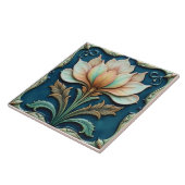 Pastel Petals on Teal タイル (側面)