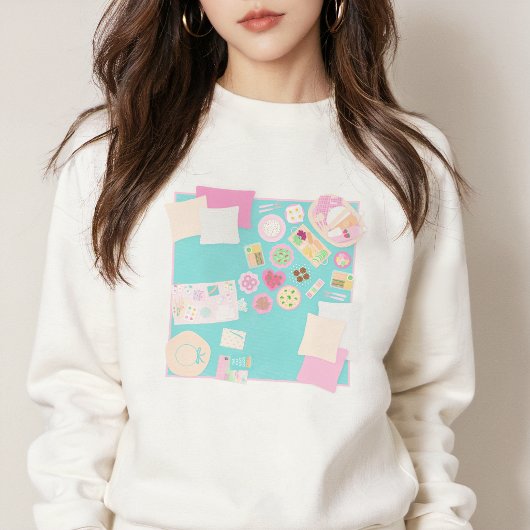 Pastel Picnic Aesthetic Cozy Cute Sweatshirt スウェットシャツ