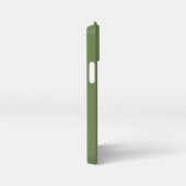 Pastel pine Green Shadow Monogram with name iPhoneケース (右側面)