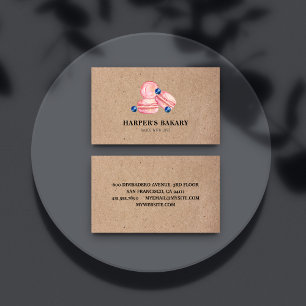 Pastel Pinkマカロンプロフェッショナルロゴ 名刺