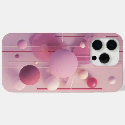 Pastel Pink Abstract Geometry Phone Sticker Case-Mate iPhoneケース (裏面 (横))
