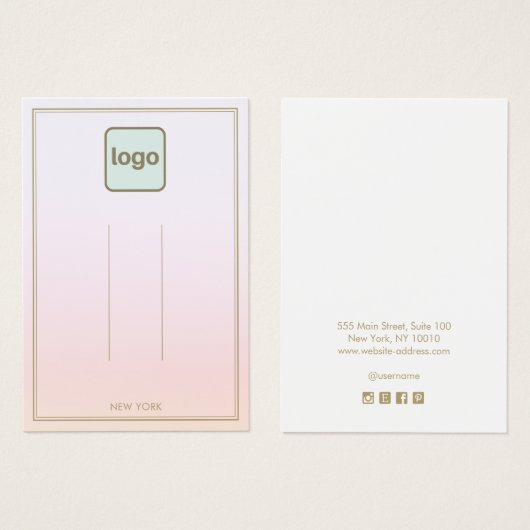 Pastel Pink Add Logo Ombre  Hair Clip Display (正面&裏面)