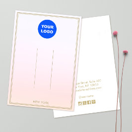 Pastel Pink Add Logo Ombre  Hair Clip Display