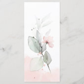 Pastel Pink and Green Roses Wedding メニュー (裏面)