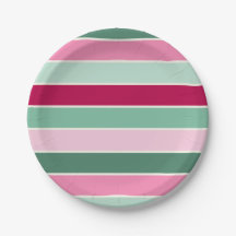 Pastel Pink and Green Stripes