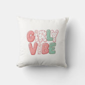 Pastel Pink and Teal Girly Aesthetic クッション (正面)