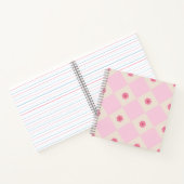 Pastel Pink & Beige Floral Geometric Notebook ノートブック (内部)