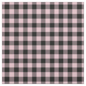 Pastel Pink & Black Plaid Gingham ファブリック (見本)