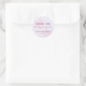 Pastel Pink Bow Baby Shower Thank You Sticker ラウンドシール (バッグ)