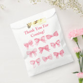 Pastel Pink Bow Birthday Treat Bag フェイバーバッグ (封をした状態)