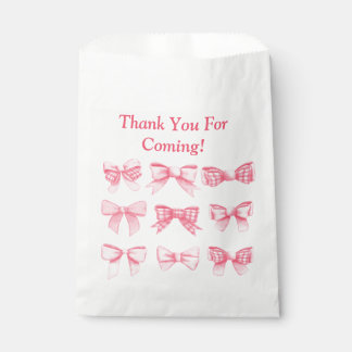Pastel Pink Bow Birthday Treat Bag フェイバーバッグ